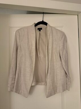 Ann Taylor Women's Open-Front Cream Blazer